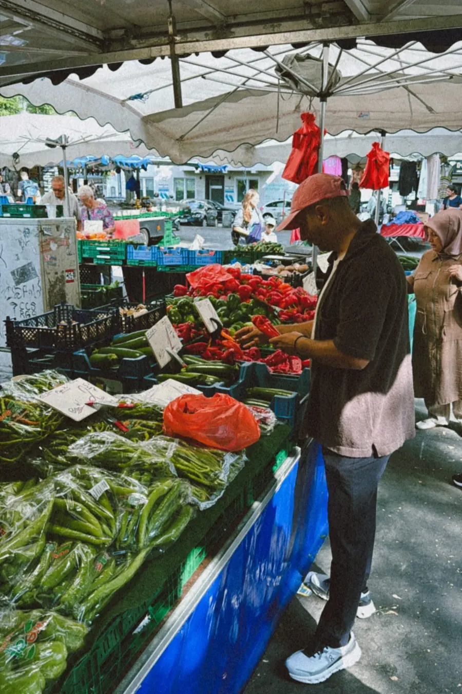 Einkauf auf dem Markt, jeden Morgen